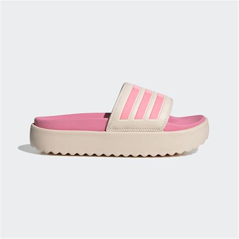 adidas pink adilette slides.